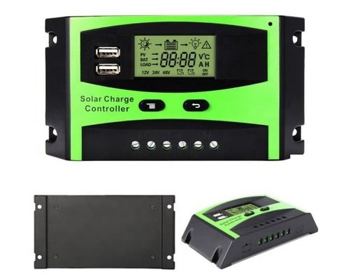Un buon prezzo. Manuale 10A 50A 60A 20A 30A PWM Controller del caricabatterie solare 24V 12VDC Bulbo di uscita in linea