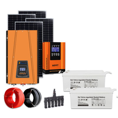 Un buon prezzo. Kit completo di sistema solare da 8 kW con inverter a singola fase regolabile in linea