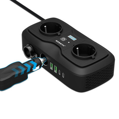 Un buon prezzo. Invertitore di potenza per auto 200W, convertitore CA da 12V a 220V/240V, doppia presa CA e doppia porta USB per la ricarica dell'auto in linea