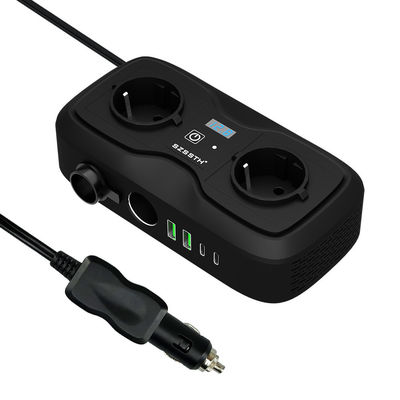 Invertitore di potenza per auto Dc 12v a 110v Ac Dual Usb 3.1A GaN PD caricabatterie rapida