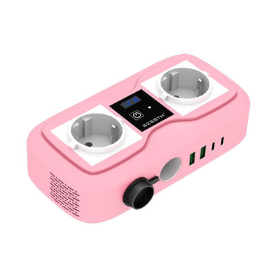 200W Auto 12v a 220v Invertitore accenditore di sigarette Invertitore di potenza con 2 porte di caricabatterie USB