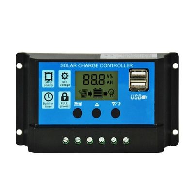 Controller del pannello solare PWM automatico 12v 24v 10a 20a 30Amp Con display LCD Dual USB