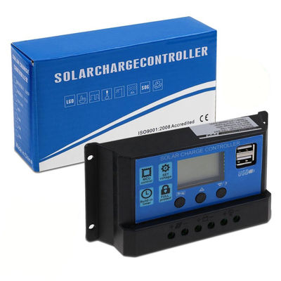 12V 24V 30A 20A 10 Amp PWM Controller di carica solare 2 USB 5V 2A Controllo MCU