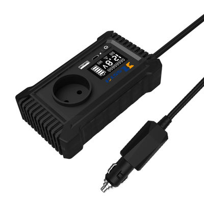 12V 220V Mini Dc To Ac GaN PD Fast Charger Converter USA UK EU Socket 150W Pure Sine Wave Electric Car Power Inverter Dual Sockets