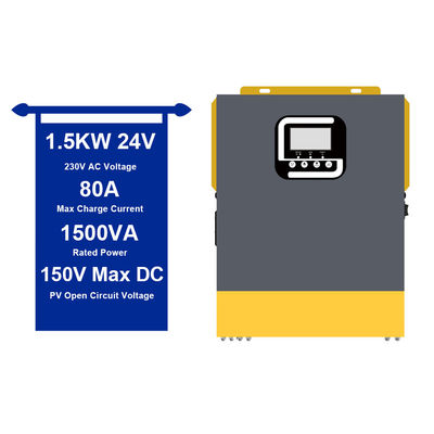 Invertitore di onde sinusoidali puro da 24 V a 1,5 kW per sistema solare domestico 50Hz/60Hz