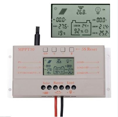 12V/24V 30 Amp MPPT Controller di carica solare 380w Per il controllo del sistema solare