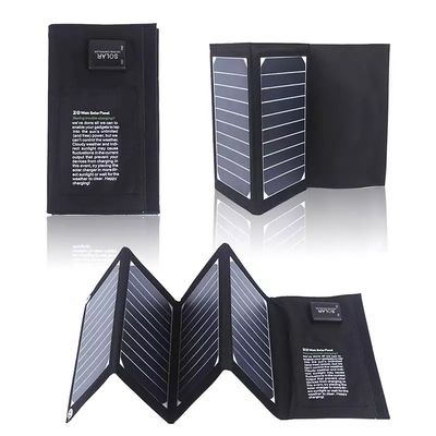 Cellula solare 20w pannello solare pieghevole facile da trasportare pannelli solari leggeri da campeggio