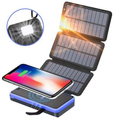 Banca di energia solare di alta capacità 50000mah Banca di energia solare pieghevole con luce a LED