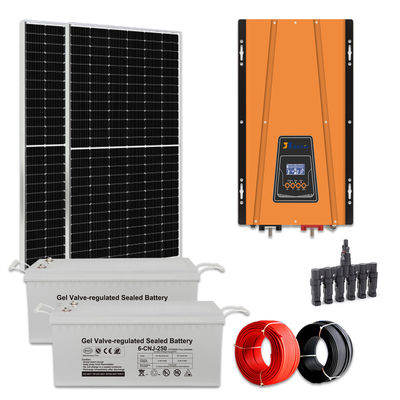 Home Sistema di pannelli solari da 2 kW Kit solare completo fuori rete con montaggio a terra della batteria 48VDC