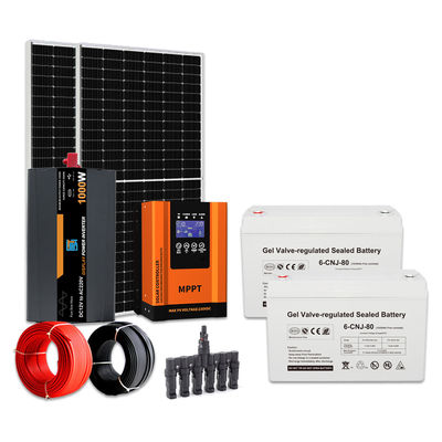 Sistema di generazione di energia solare fuori rete 1KW ibrida batteria GEL Energia solare per abitazioni