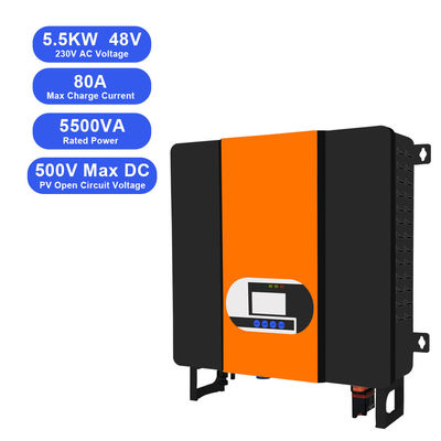 Display LCD 5.5KW 48V a 110V 220V MPPT Caricabatterie Solari Invertitore ibrido con tensione CA 230VAC