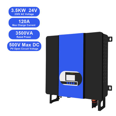 3.5KW 24V a 110V 220V 230V Invertitore ibrido tutto in uno con regolatore solare MPPT e comunicazione WiFi / GPRS