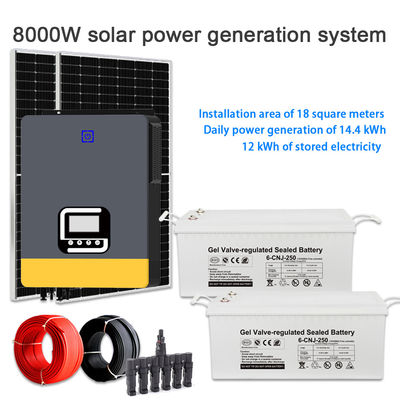 Un buon prezzo. High Efficiency 8KW Solar Energy System for Home – Multi-Voltage 100V to 240V Output in linea