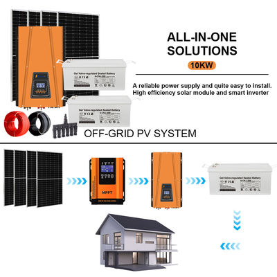 Un buon prezzo. The Ultimate 10KW Off-Grid Solution: Complete Certified Solar Kit with Battery for Uninterrupted Power in linea