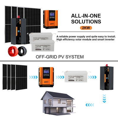 Un buon prezzo. 2KW Complete Off-Grid Solar Kit for Home | Includes Mounting System & Solar Panels in linea