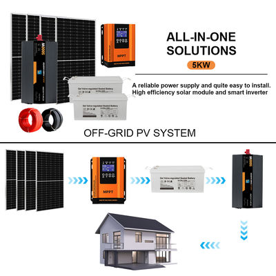 Un buon prezzo. 5KW Complete Off-Grid Solar Power Kit for Home Use | All-in-One System with Battery & Inverter in linea
