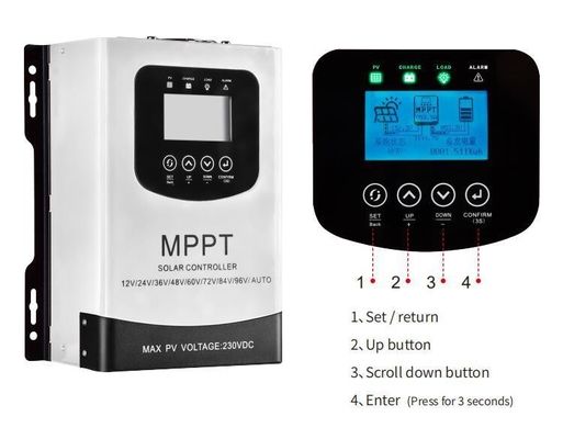 Un buon prezzo. Regolatore di carica solare MPPT con rilevamento automatico 12V-96V con touchscreen LCD e inseguimento della potenza massima in linea